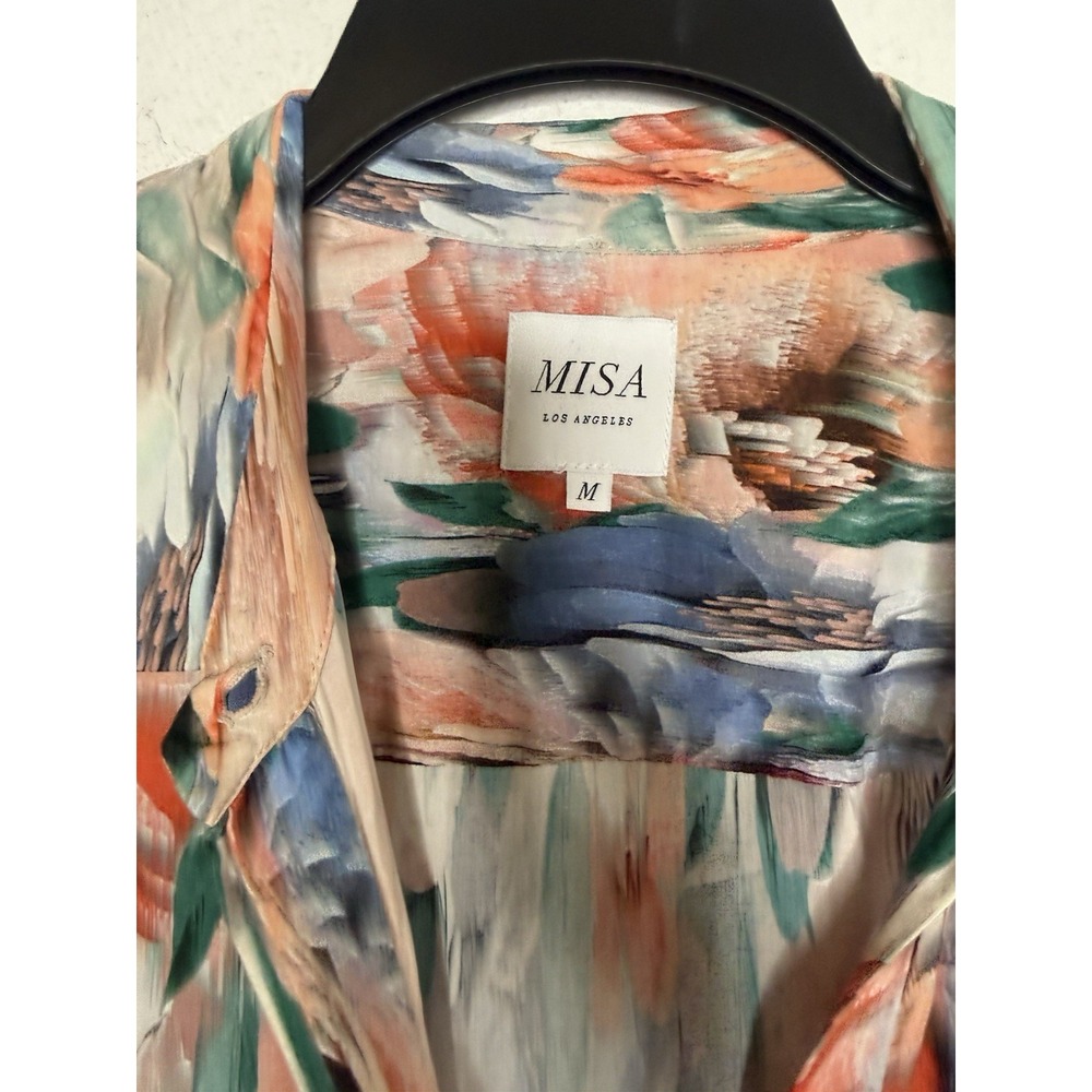 Misa Esmee Eden Floral Print Tiered Long Sleeve Maxi Dress Size: Med Resort - Picture 9 of 15